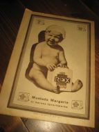 Originalreklame, ca 23*30 cm stor, REX margarin, fra Mustads Margarinfabrik, 1924.