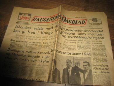1961 nr 298 HAUGESUNDS DAGBLAD
