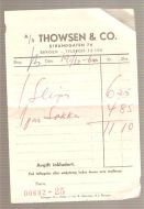 THOWSEN & CO BERGEN 19 12 1960