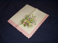 Seviett med blomstermotiv