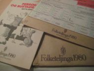 Diverse skriv ang FOLKETELJINGA 1980
