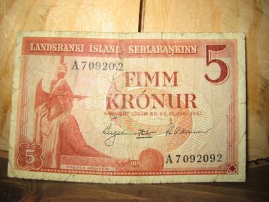 FIMM KRONUR, 1957, A7092092.