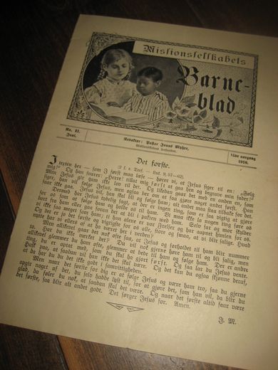 1910 nr 011 Missionsselskabets Barneblad