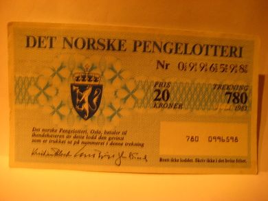 1983 Trekning 780 Nr 0996598