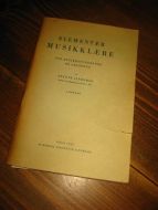 LINDEMANN: ELEMENTÆR MUSIKKLÆRE. 1952.
