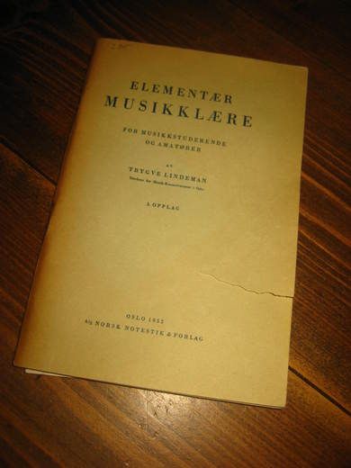 LINDEMANN: ELEMENTÆR MUSIKKLÆRE. 1952.