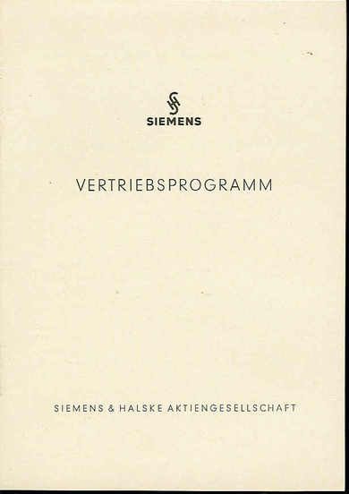 SIEMENS VERTRIEBSPROGRAMM