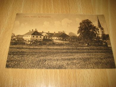 Larvik Kirken og Hospitalet Fra Preutz Boghandel