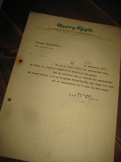 HARRY FYGLE BODØ 8 SEPTEMBER 1951