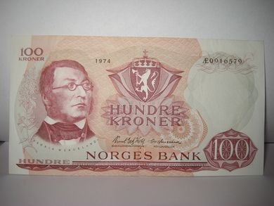 1974, 100 kroner, Nr Æ0916579.