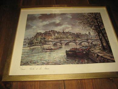 Meget pent, innramma bilde, ca 47*38 cm stort, Paris, bilde nr 2