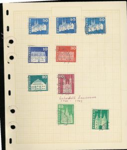 9  frimerker fra Sveits på     60 tallet.