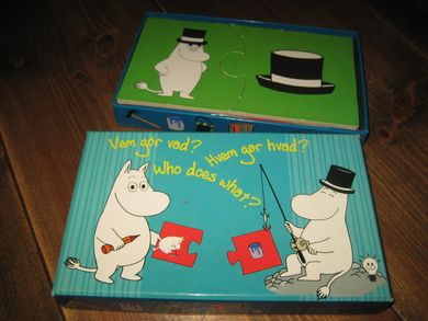 Hvem gjør hva? Fra 2 år Pent puslespill til trening på farger motorikk etc
