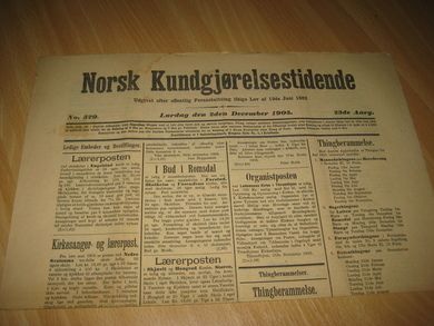 1905 nr 329 Norsk Kundgjørelestidende