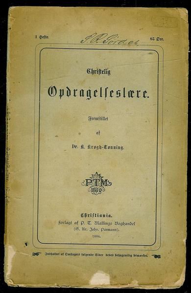 Tonning: Christelig Opdragelseslære 1886