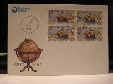 1992 6 4 CEPT 1992 4 blokk kr 6 50