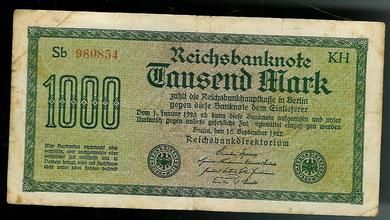 1922 Thausend Mark Sb 980854