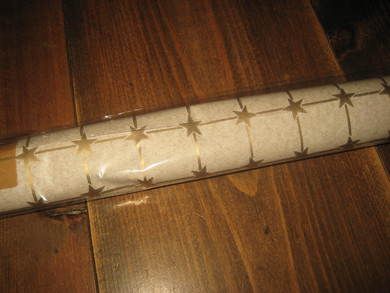 Uåpna rull julepapir fra 80 tallet 2 5 meter stjerner dette er rull nr 23