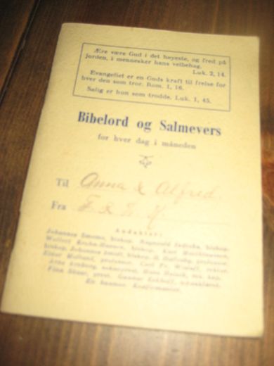 Bibelord og Salmevers.