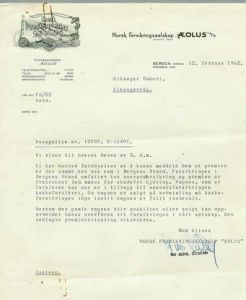 Brev fra ÆOLUS 1962