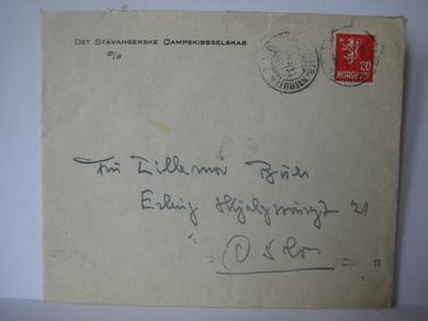 Pent brev fra 1933 DET STAVANGERSKE DAMPSKIBSSELSKAB