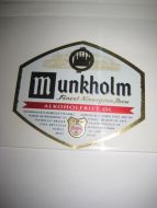 MUNKHOLM ALKOHOLFRITT ØL fra Ringnes Bryggeri 60 tallet