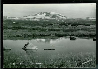 Fra Dovrevidda - mot Snøhetta 50 tallet