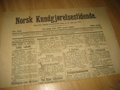1908 nr 186 Norsk Kundgjørelsestidende