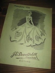 1950,nr 5,  Moteblad fra J. E. Devold Eftf, Aalesund.