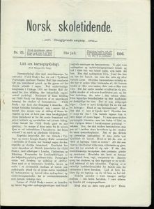 1896,nr 028,                        Norsk Skoletidende.