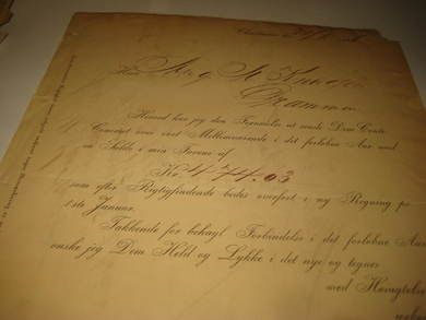 Brev til Aug M Knudsen Drammen 1896