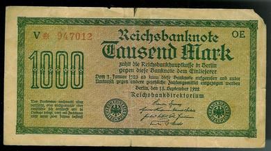 1922 Thausend Mark V * 947012