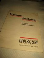 Hefte Livrente forsikring, BRAGE, 50 tallet