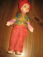 Eldre dokke i hardplast ca 29 cm høg