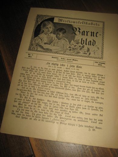 1910 nr 009 Missionsselskabets Barneblad