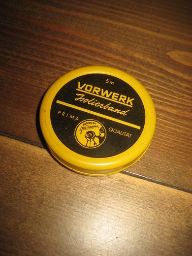 Blikkboks uten innhold VORWERK Isolasjonsband 60 tallet