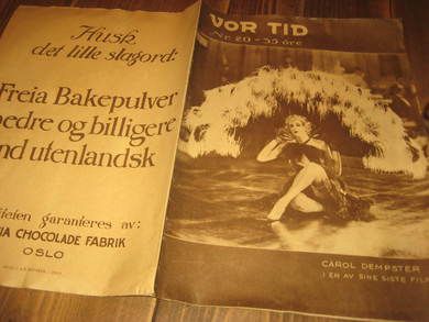 1926 nr 020 VOR TID CAROL DEMPSTER FREIA CHOCOLADEFABRIK