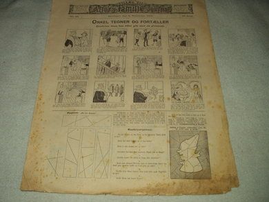 1905 nr 045 Første tillæg til Allers Familie Journal ONKEL TEGNER OG FORTELLER På baksida: Klæmpen og fuglen