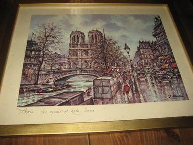 Meget pent, innramma bilde, ca 47*38 cm stort, Paris, bilde nr 4