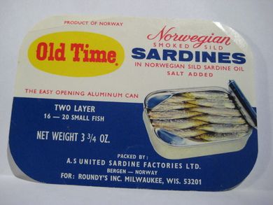 Old Time SARDINE, fra United Sardine Factories Ltd, Bergen.