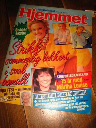 1986 nr 019 Hjemmet MARTHA LOUISE 4 SIDER