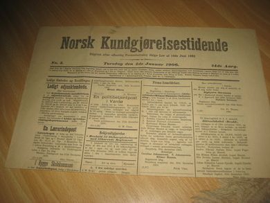 1906 nr 003 Norsk Kundgjørelestidende