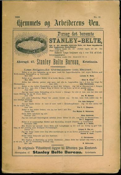 1893 nr 031 Hjemmets og Arbeidernes Ven