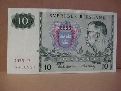 1975 P A436927 10 KRONOR