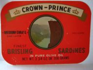 CROWN PRINCE FINEST BRISLING IN PURE OLIVE OIL. Uten firmanamn.