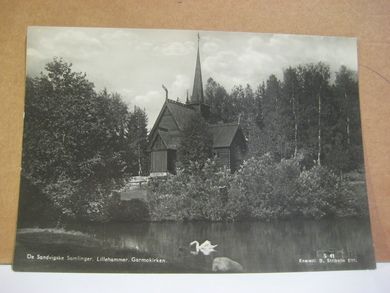 De Sandvinske Samlinger Lillehammer Stribolts nr S41 Stempla LILLEHAMMER 25 6 1948