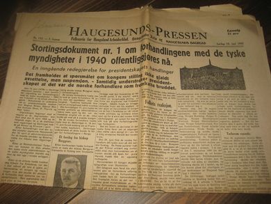 1945 nr 133 HAUGESUNDS AVIS 3 årgang