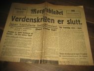 1945,nr 078, Morgenbladet. Verdenskrigen er slutt.
