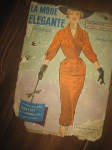 1954, LA MODE ELEGANTE. Med figurmønster.