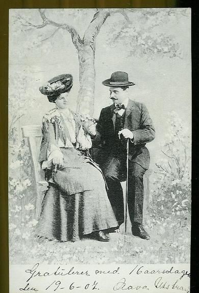 Gammelt postkort fra tidleg 1900